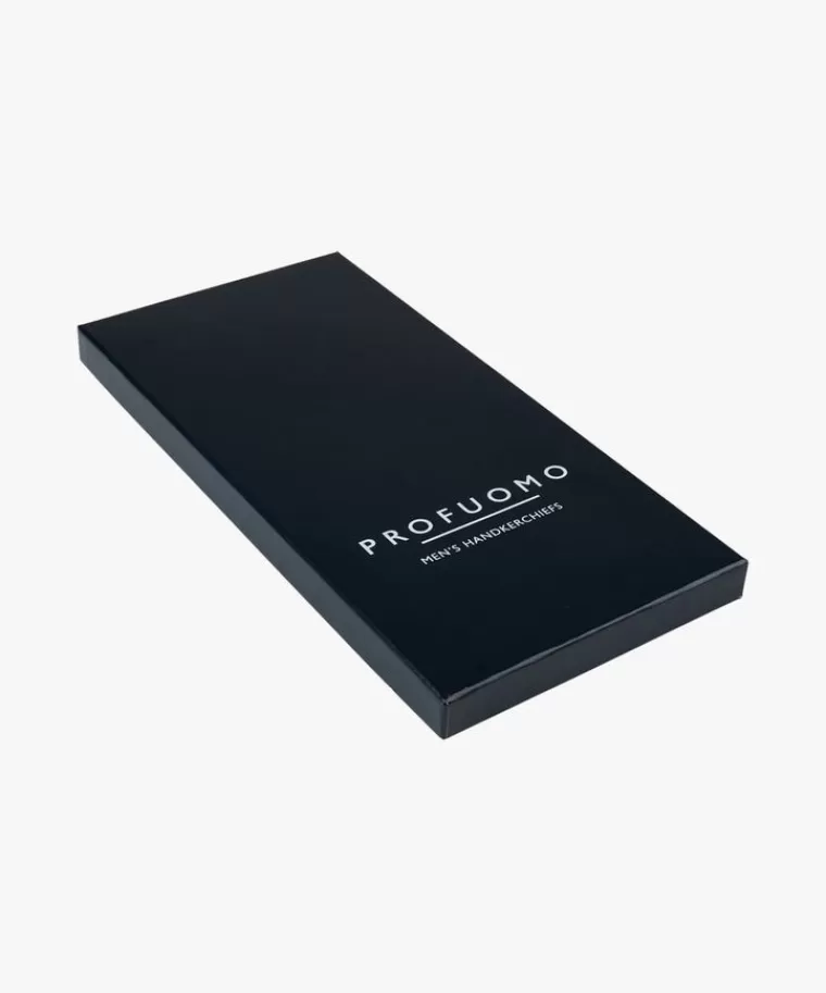 Profuomo 3-Pack katoenen zakdoeken Wit Clearance