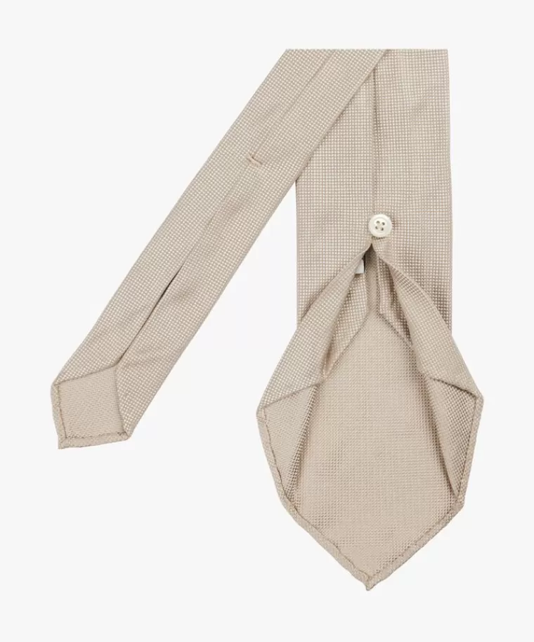 Profuomo 7-fold zijden das Lichtbeige Best Sale