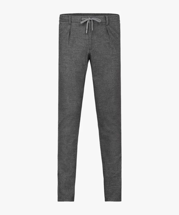 Profuomo Anthra katoen flanel slim fit sportcord Antraciet Best