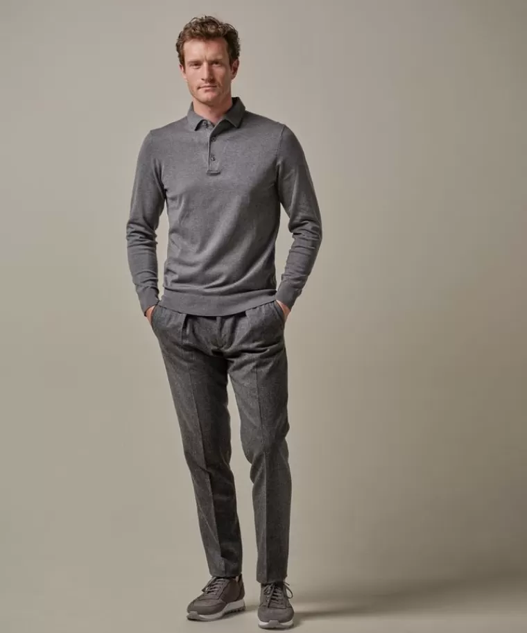 Profuomo Anthra luxury basic one piece polo Grijs Best