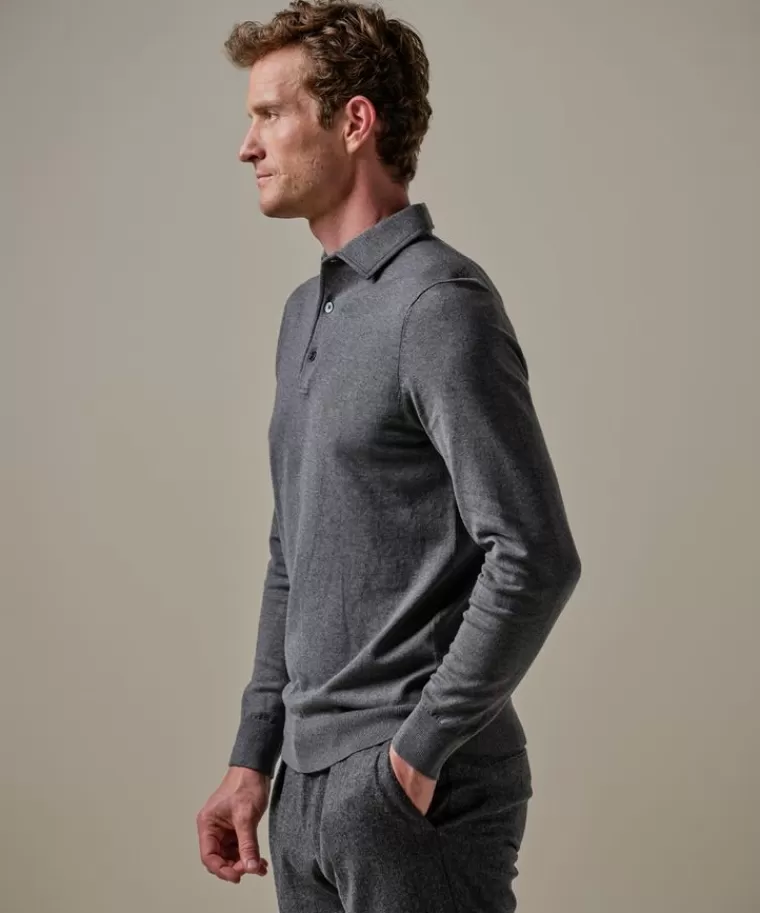Profuomo Anthra luxury basic one piece polo Grijs Best