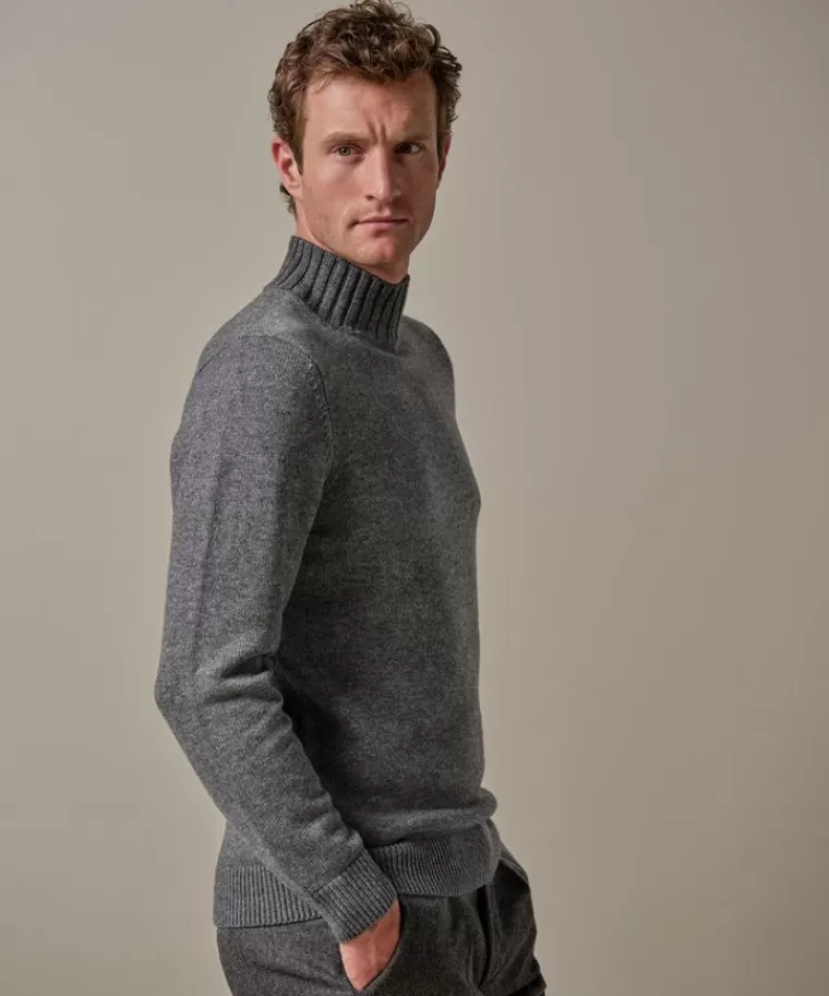 Profuomo Anthra wollen mockneck Antraciet Cheap