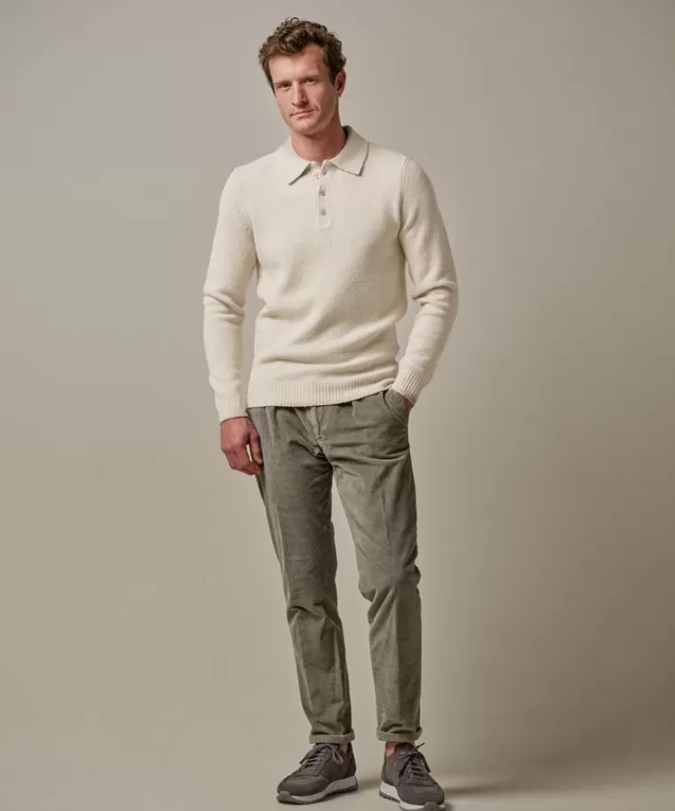 Profuomo boiled wollen polo Beige Shop