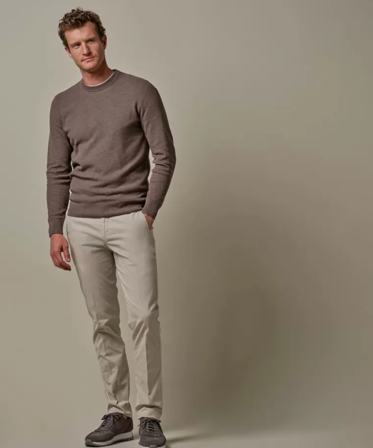 Profuomo Beige garment dye chino Zand Online
