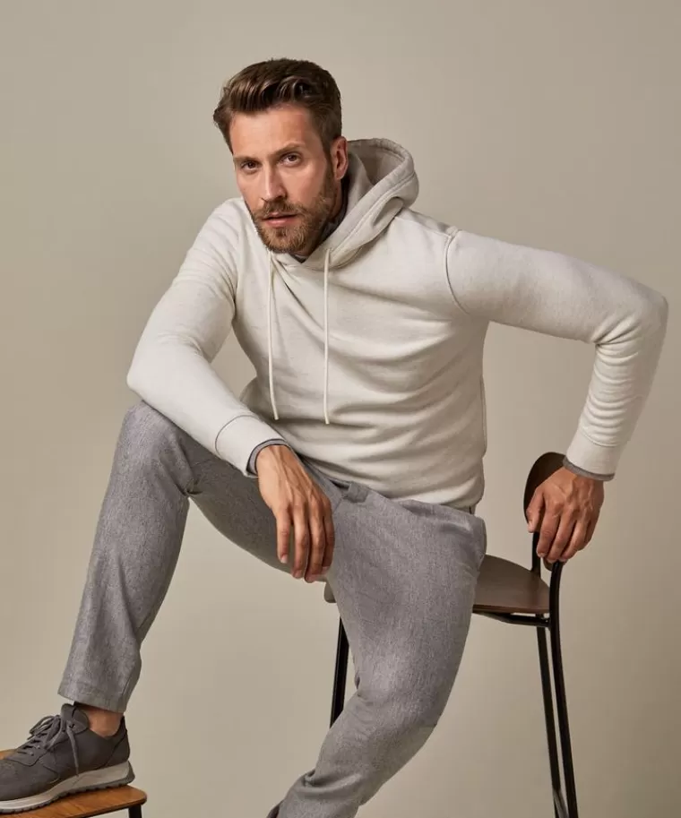 Profuomo melange hoodie Beige Best Sale