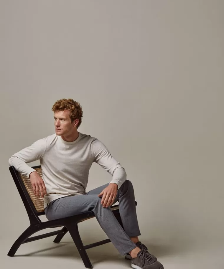 Profuomo melange longsleeve t-shirt Beige Best
