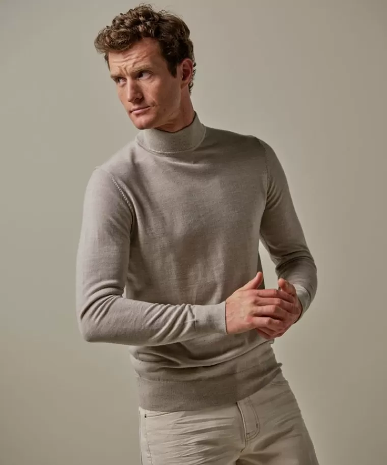 Profuomo merino mockneck Beige Best Sale