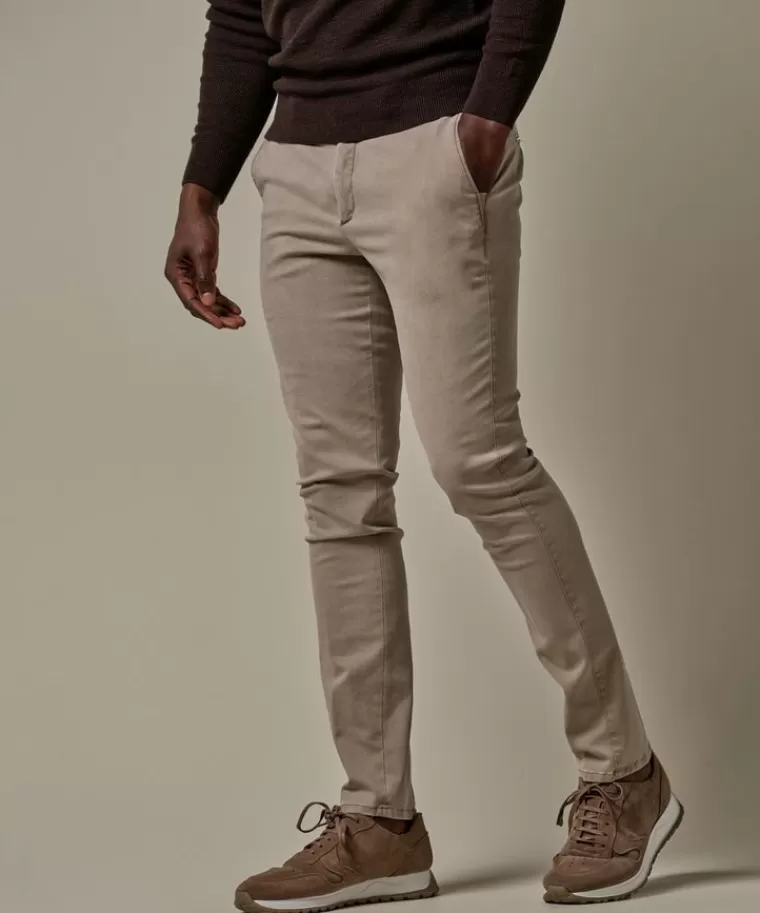 Profuomo pigment dye slim fit chino Beige Cheap