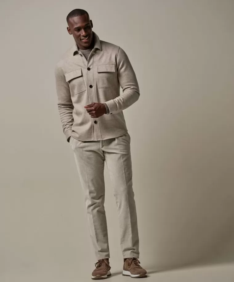 Profuomo wol knitted overshirt Beige Discount