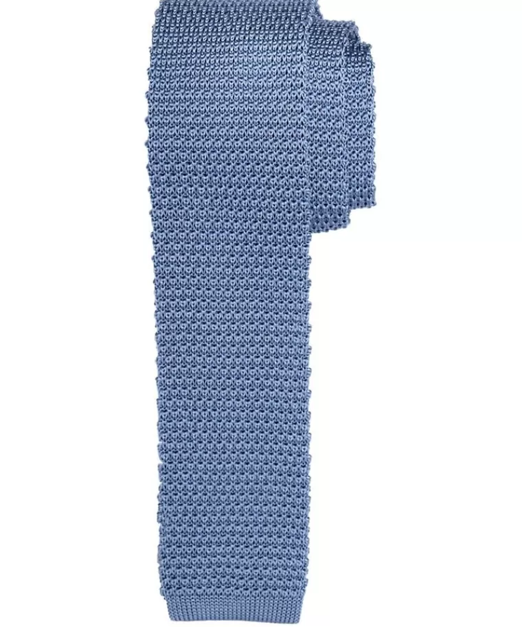 Profuomo gebreide zijden das Blauw Best Sale
