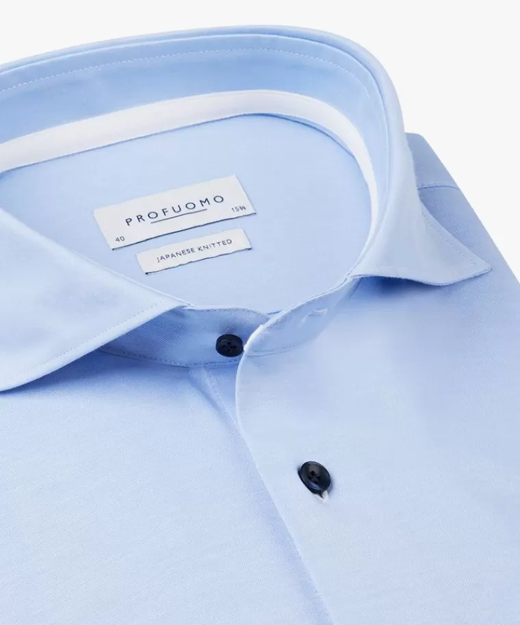 Profuomo japanese knitted overhemd Blauw Discount