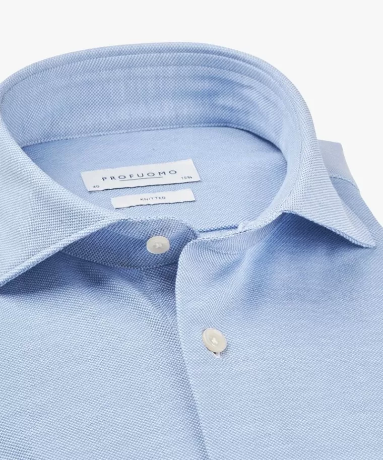 Profuomo knitted overhemd Blauw Best Sale
