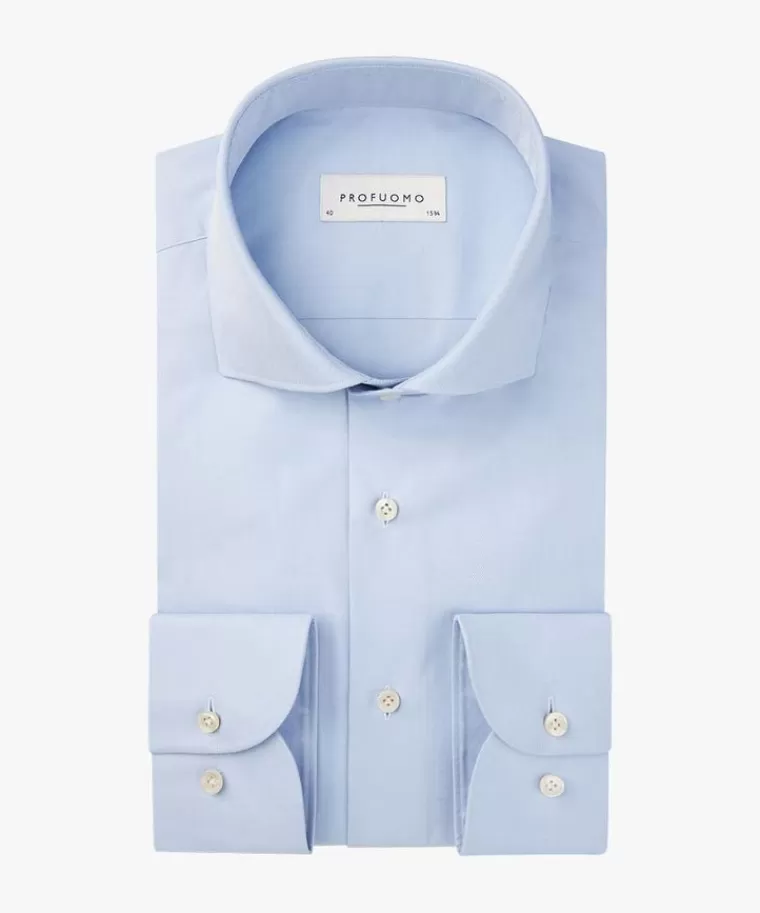 Profuomo Supima overhemd Blauw Sale