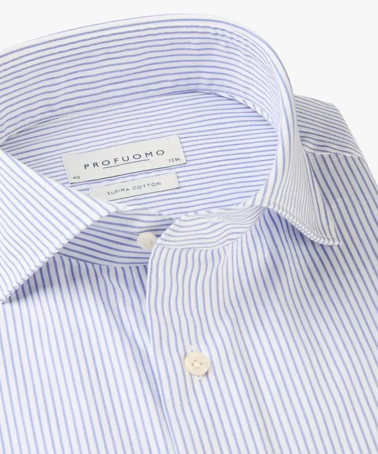 Profuomo Supima overhemd Blauw Online