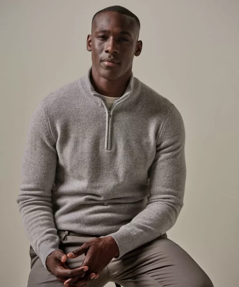 Profuomo e wollen half zip Blauw Online