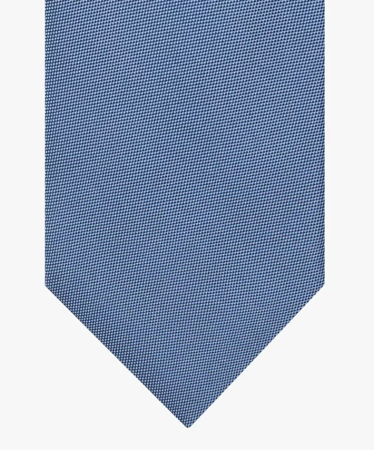 Profuomo Blauwe zijden das Midblauw Fashion
