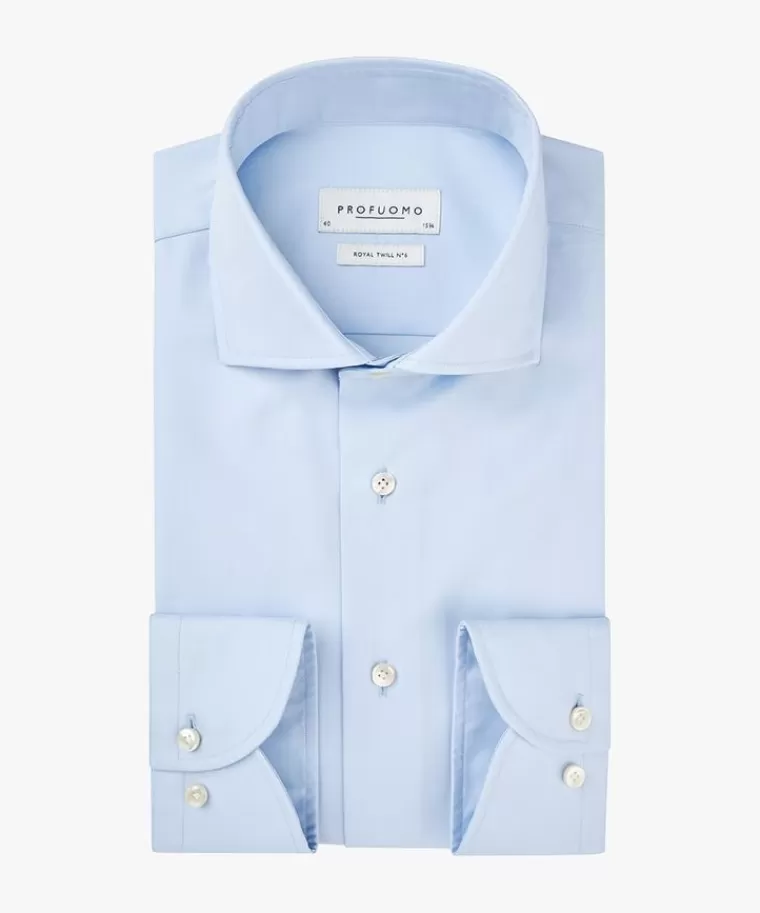 Profuomo Blue royal twill No 6 Blauw Discount