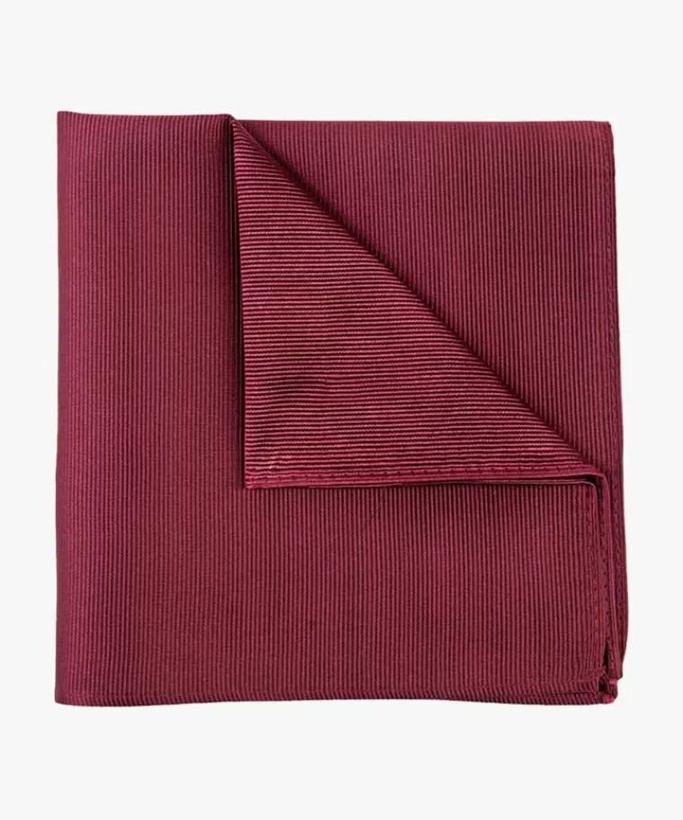 Profuomo Bordeaux uni zijden pochet Wijnrood Discount