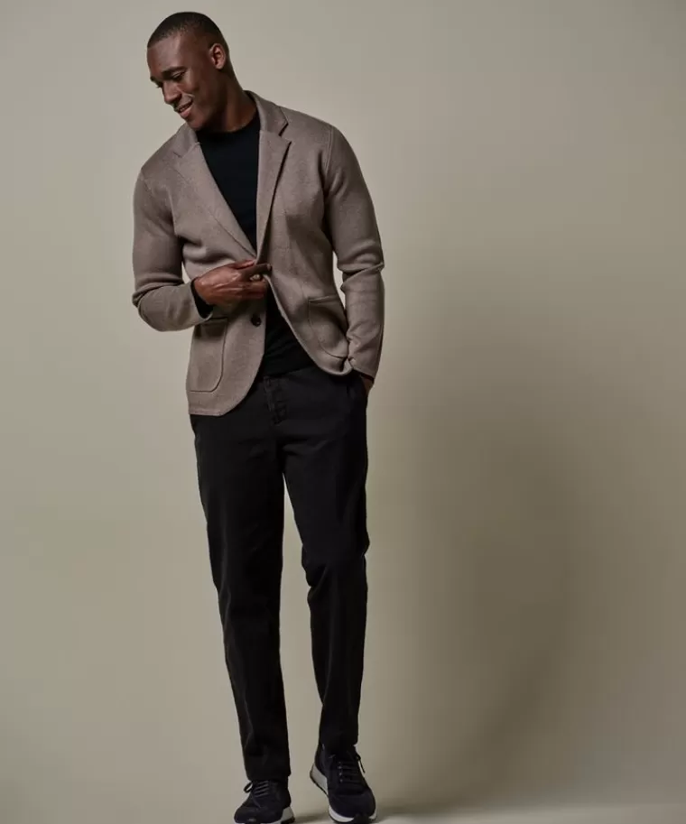 Profuomo luxury basic knitted colbert Bruin Flash Sale