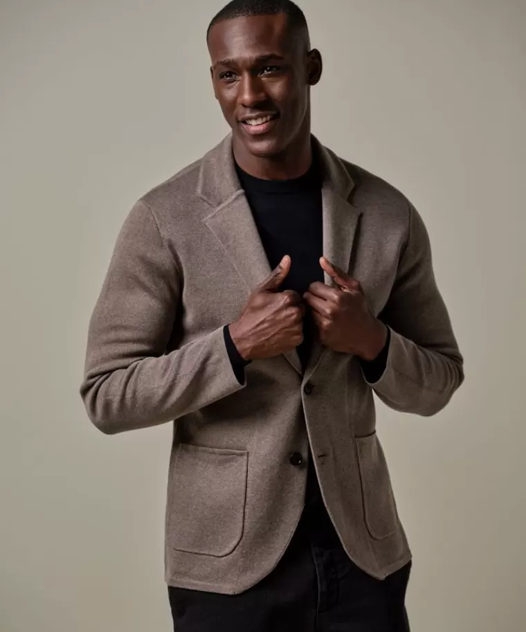 Profuomo luxury basic knitted colbert Bruin Flash Sale