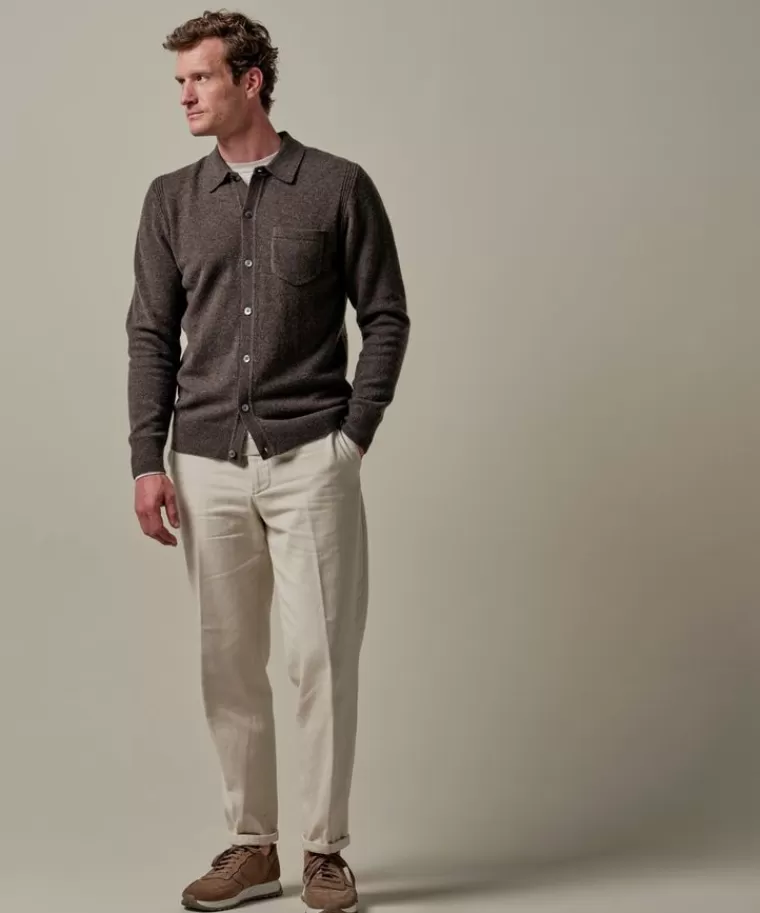 Profuomo Bruin wollen vest DonkerBruin Online