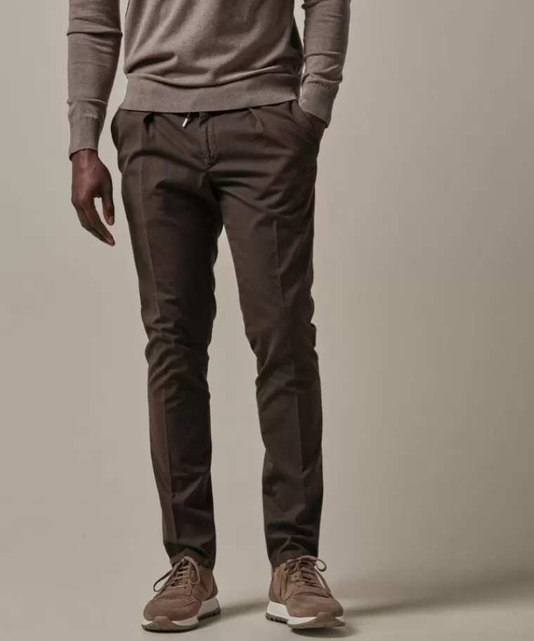 Profuomo Bruine cotelee slim fit sportcord DonkerBruin Cheap