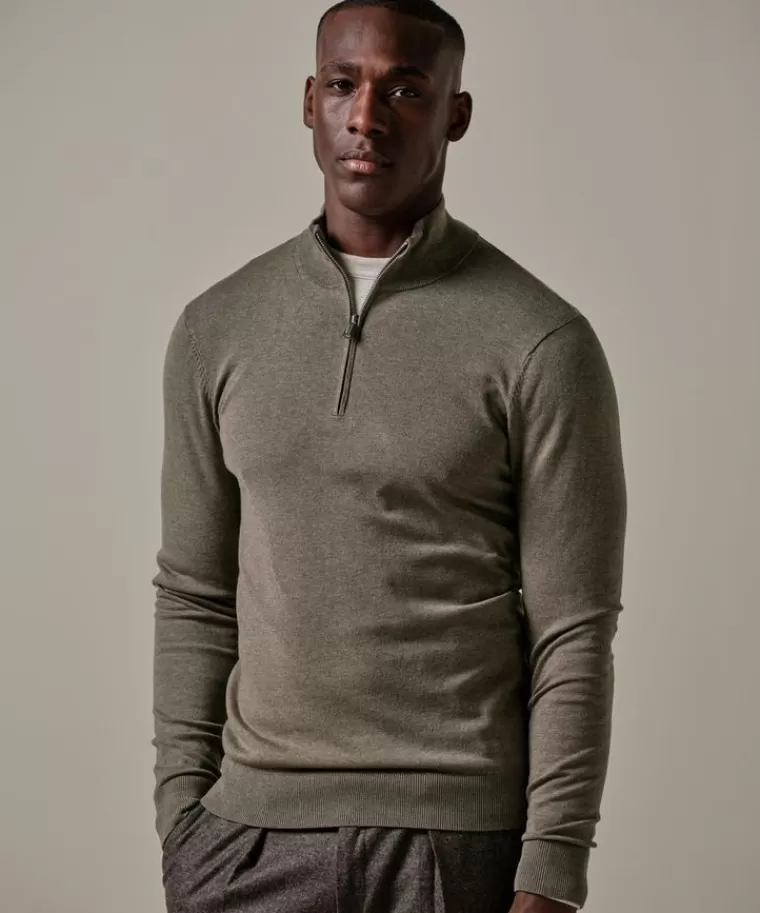 Profuomo e luxury basic half zip Bruin Cheap