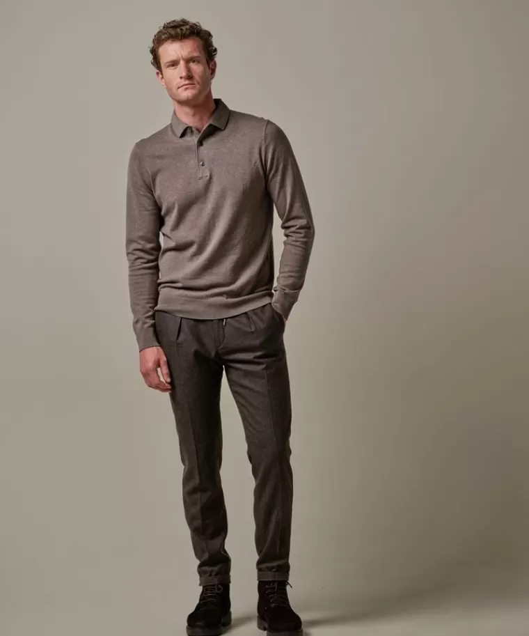 Profuomo e luxury basic one piece polo Bruin Cheap