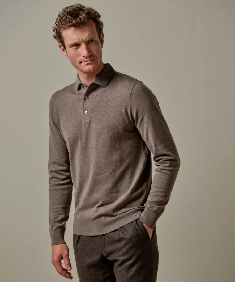 Profuomo e luxury basic one piece polo Bruin Cheap