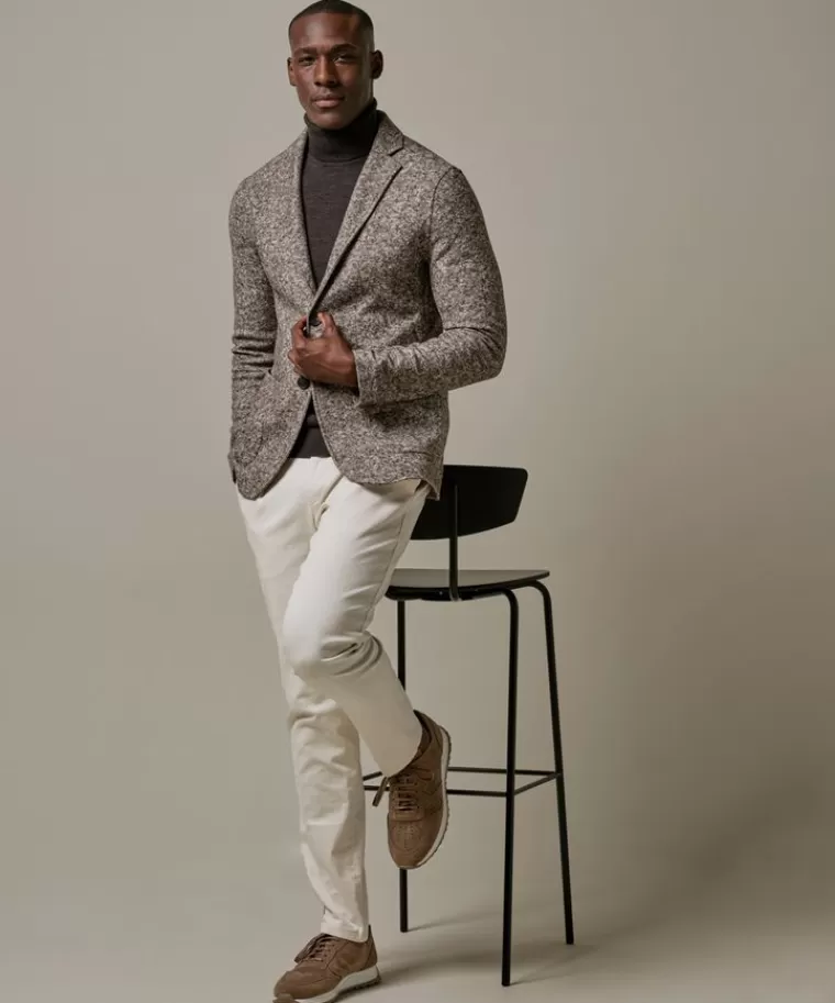 Profuomo Bruine mélange knitted colbert DonkerBruin New
