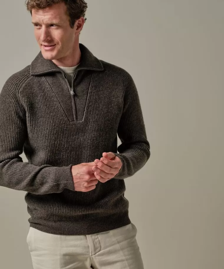 Profuomo Bruine schipperstrui DonkerBruin Discount