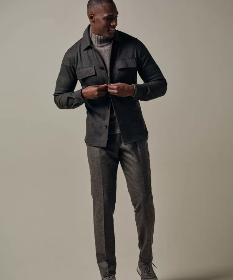 Profuomo e wol knitted overshirt Bruin Flash Sale