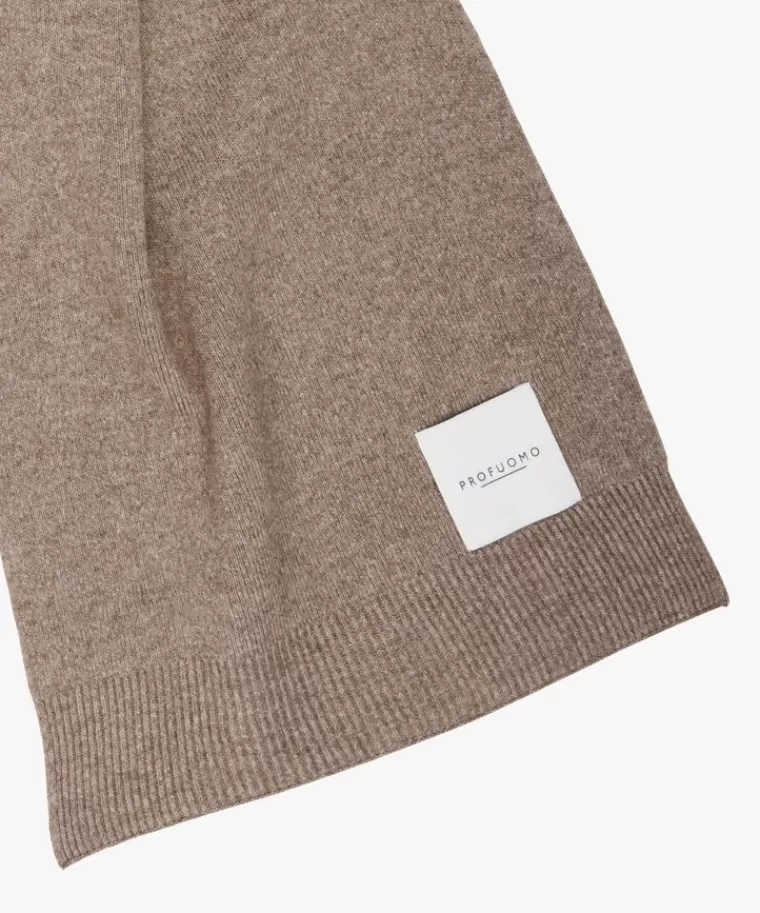 Profuomo e wol knitted sjaal Bruin Discount