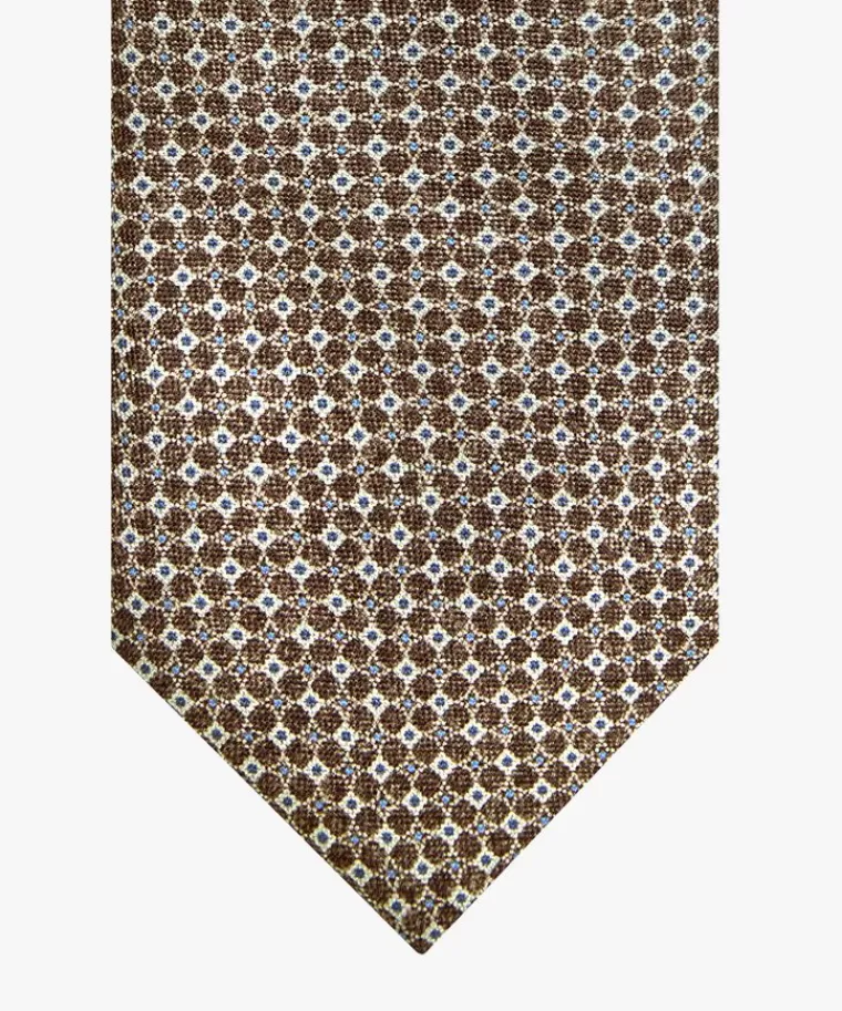 Profuomo e zijden print das Bruin Flash Sale