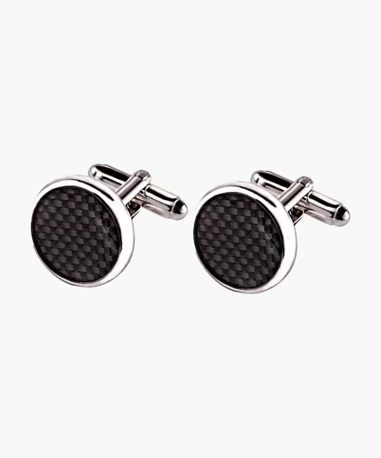 Profuomo Carbon look manchetknopen Antraciet Outlet