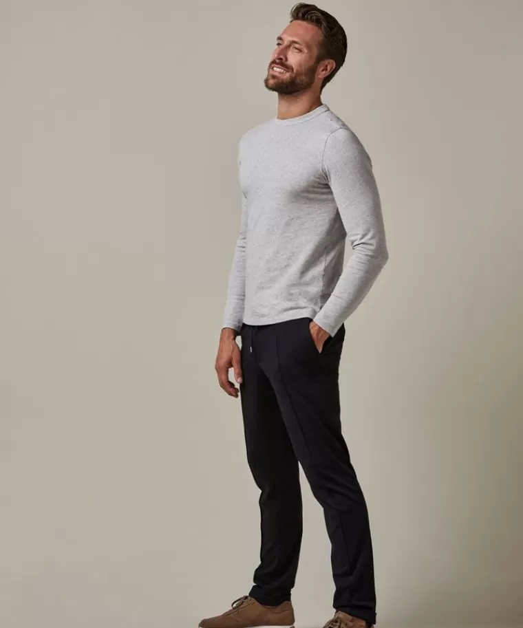 Profuomo melange longsleeve t-shirt Grijs Hot