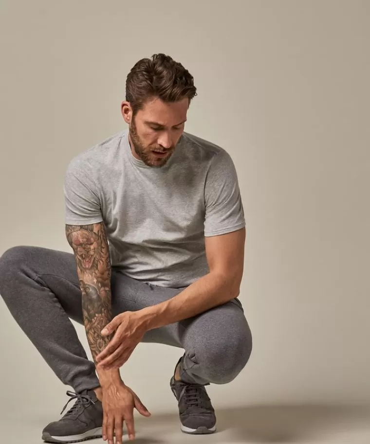 Profuomo melange t-shirt Grijs Best Sale