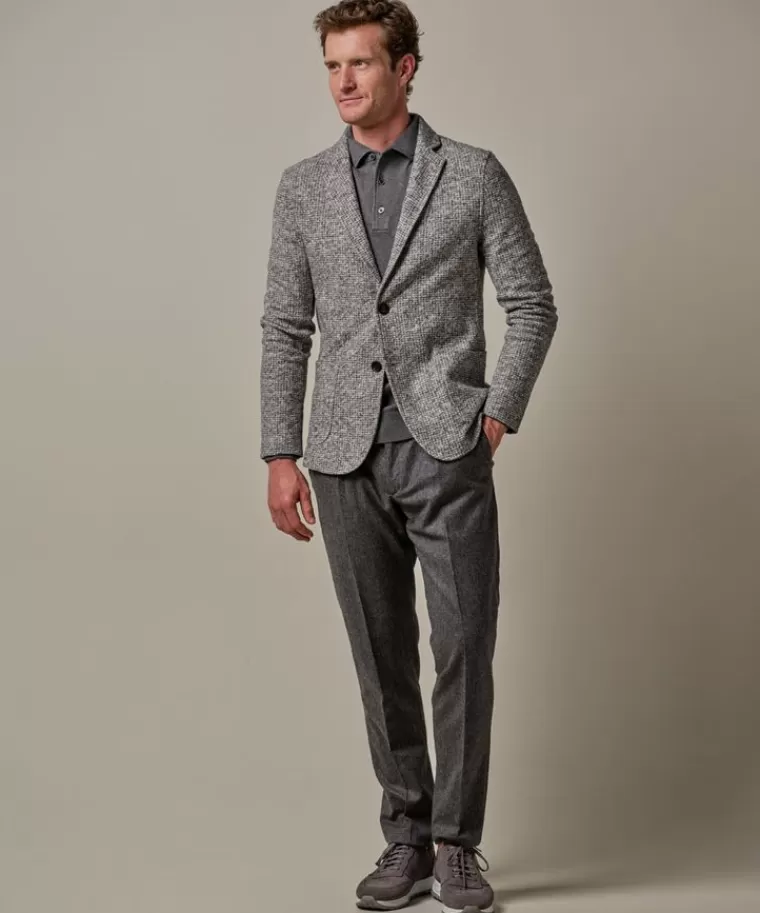 Profuomo Grijs mélange knitted colbert Midgrijs Discount
