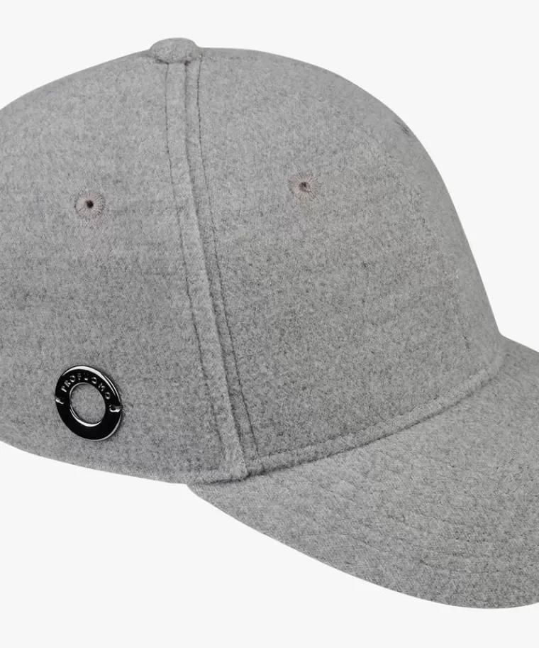 Profuomo Grijze flannel baseball cap Grijs New