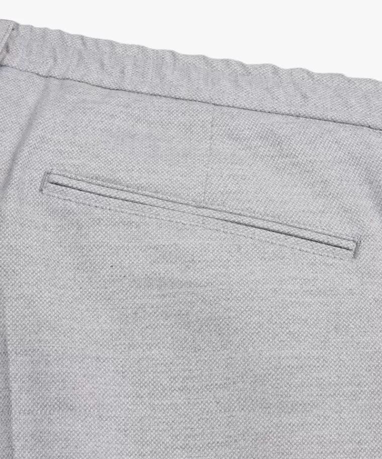 Profuomo Grijze katoen flanel slim fit sportcord Lichtgrijs Cheap
