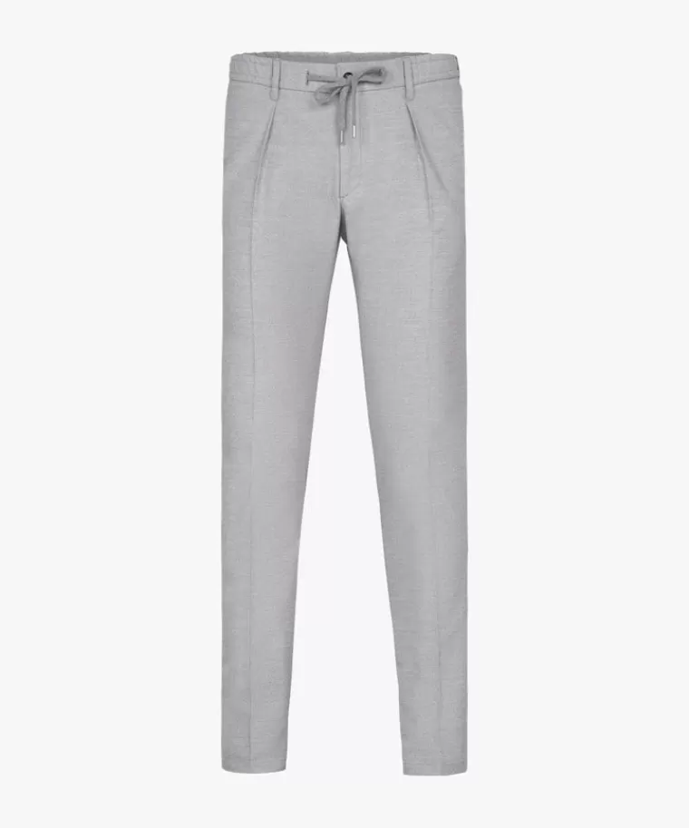 Profuomo Grijze katoen flanel slim fit sportcord Lichtgrijs Cheap