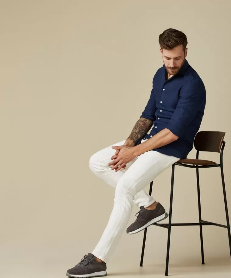 Profuomo Grijze suède runner Grijs Cheap