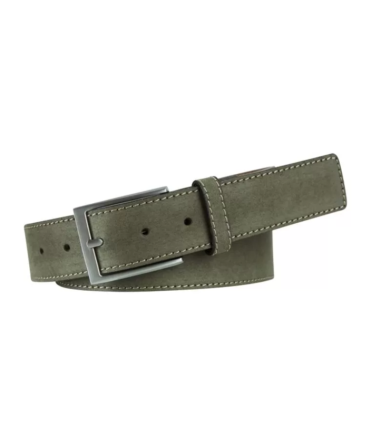 Profuomo e lederen riem Groen Hot