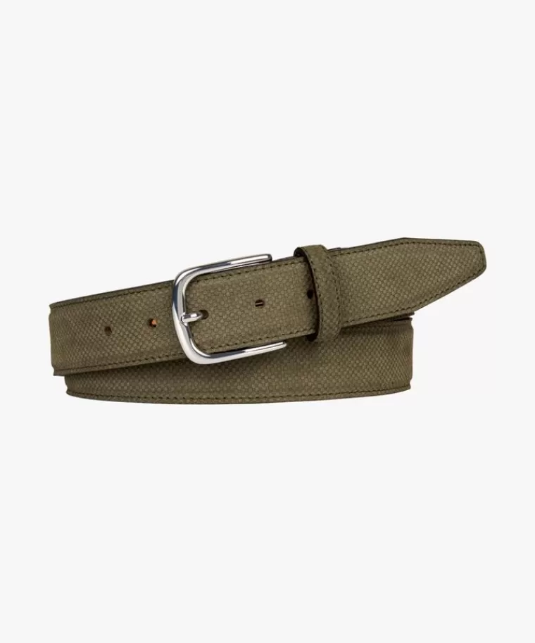 Profuomo e suède structuur riem Groen Shop