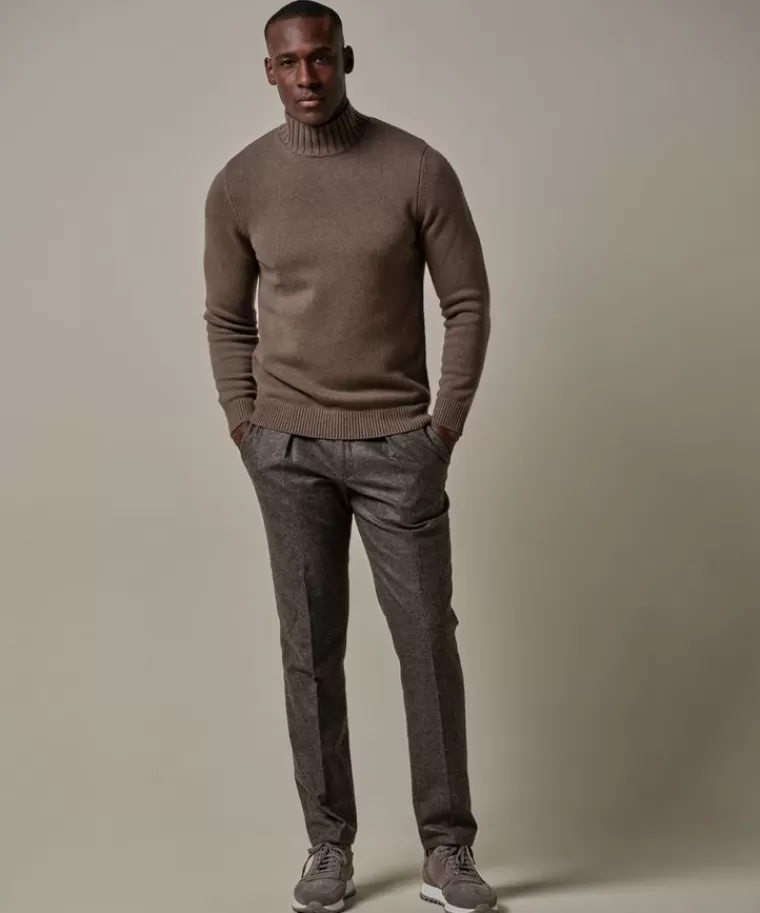 Profuomo Groene wollen mockneck Donkergroen Online