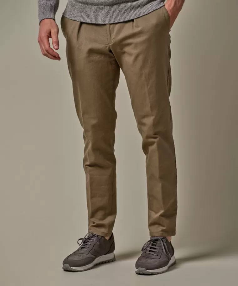 Profuomo relaxed fit chino Khaki Clearance