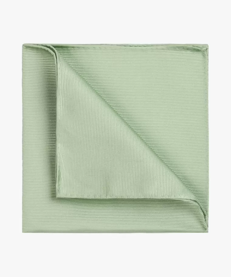 Profuomo Licht groene uni zijden pochet Lichtgroen New