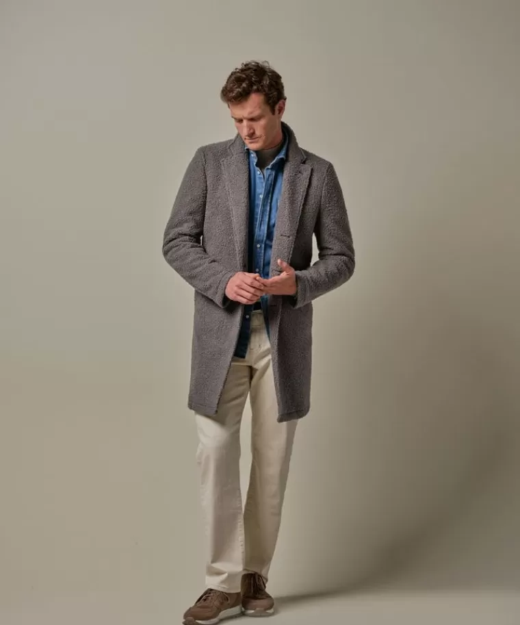 Profuomo Long teddy jas Taupe Outlet