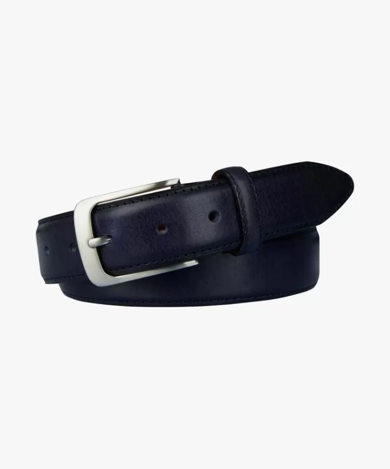 Profuomo hand gepoetste riem Navy Outlet