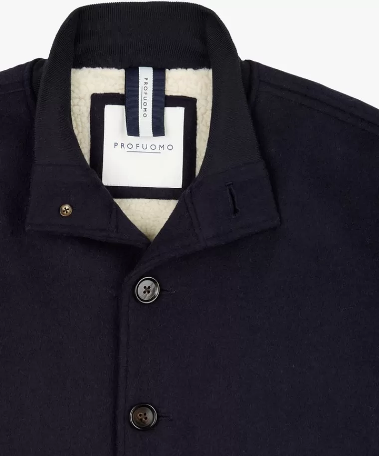 Profuomo knitted bomber Navy Shop